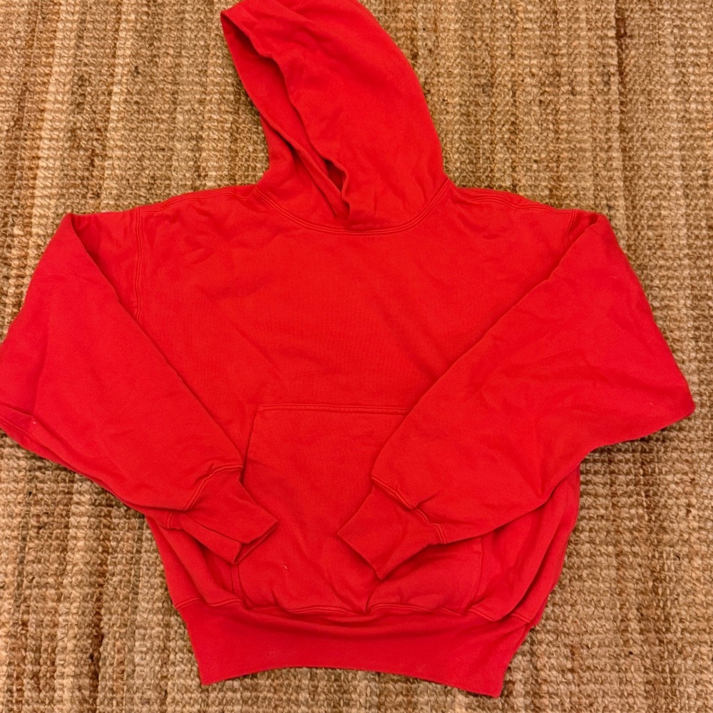 Yeezy Gap Double-Layered Oversized Hoodie Small Red Cropped